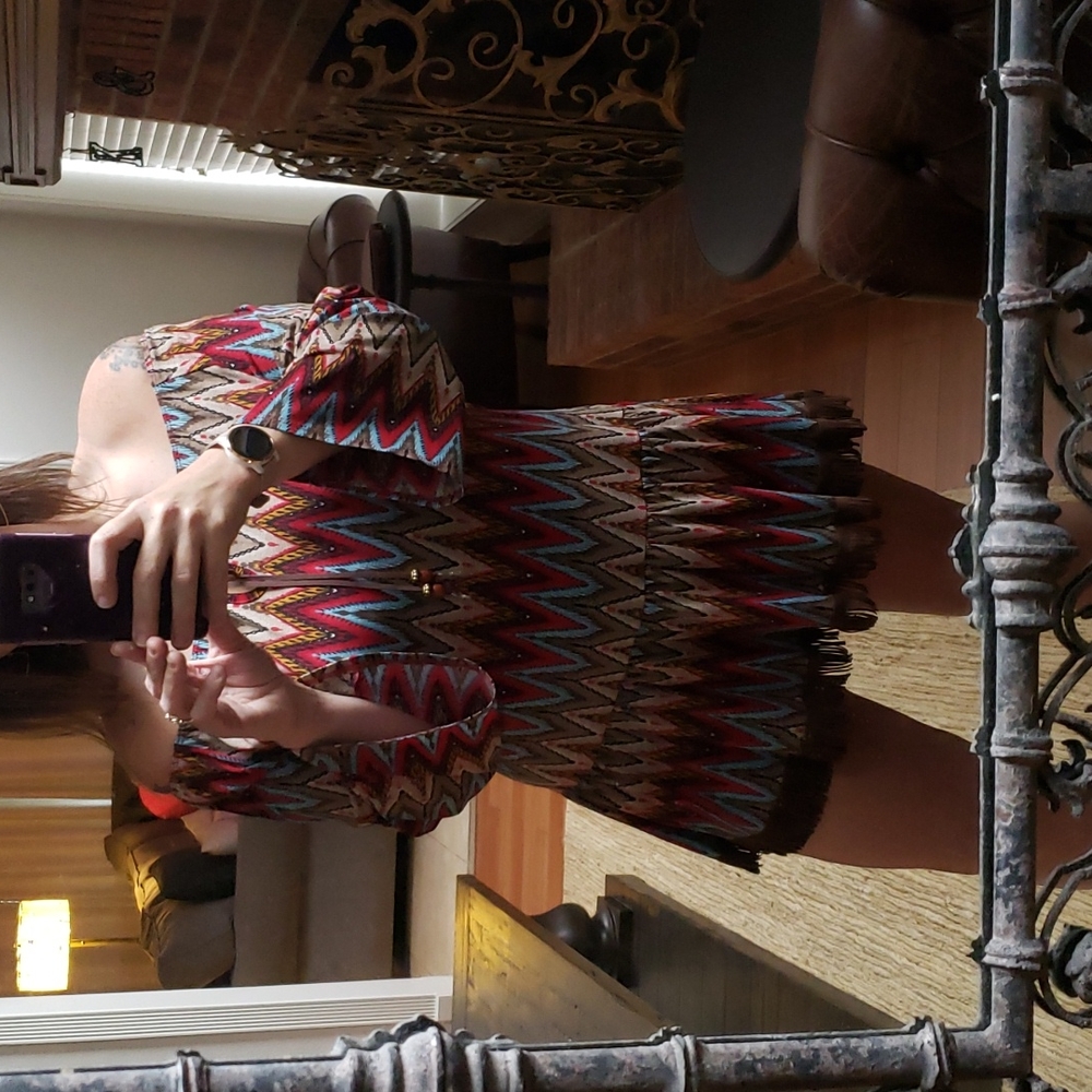 Leather fringe tunic/dress